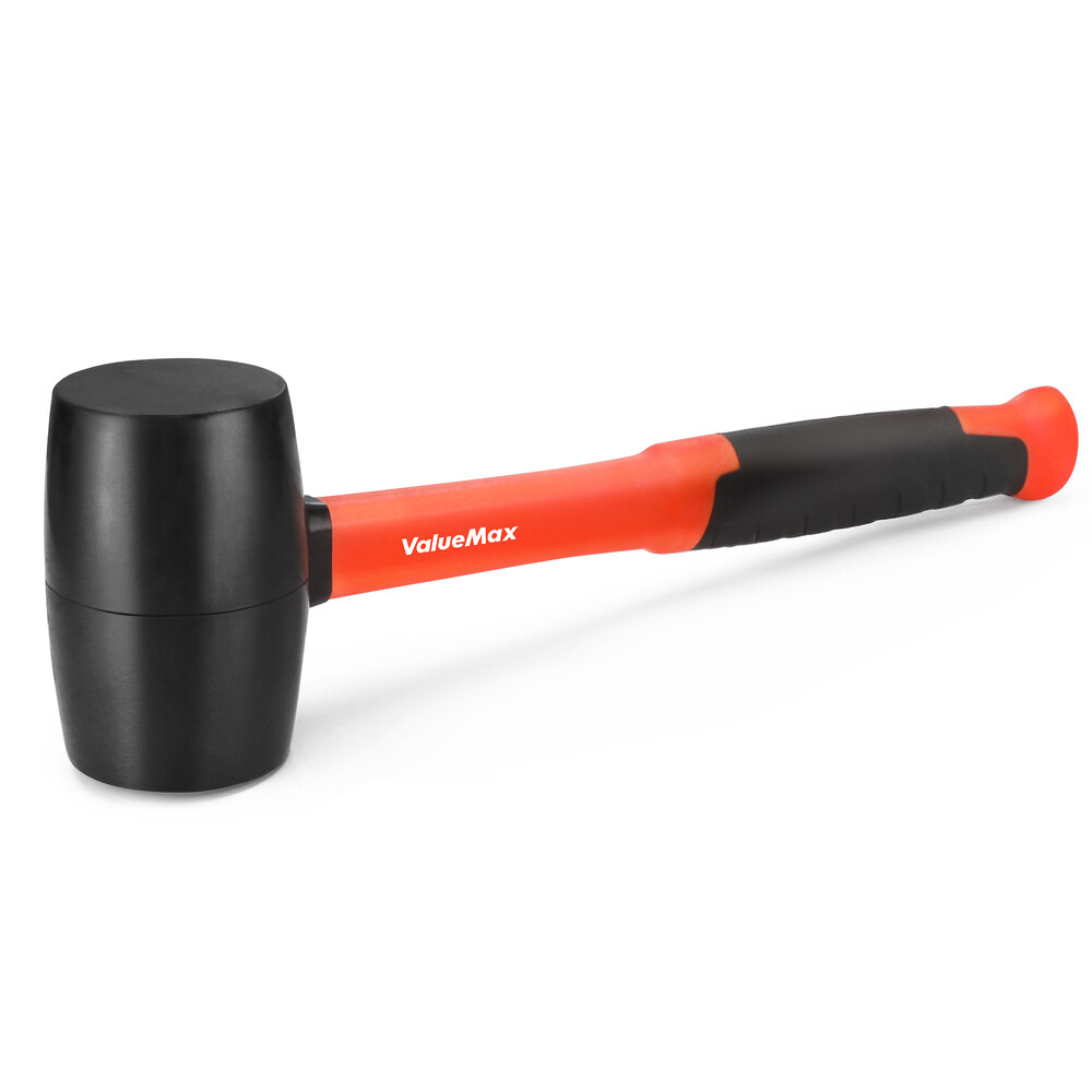 ValueMax Rubber Mallet Hammers 8oz Double-Faced Soft Mallet w/Fiberglass Handle