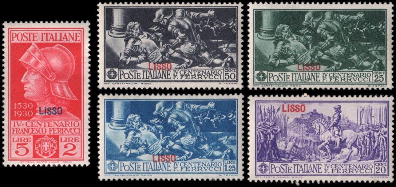 Italy-Aegean Islands-Lisso #12-16 set MH