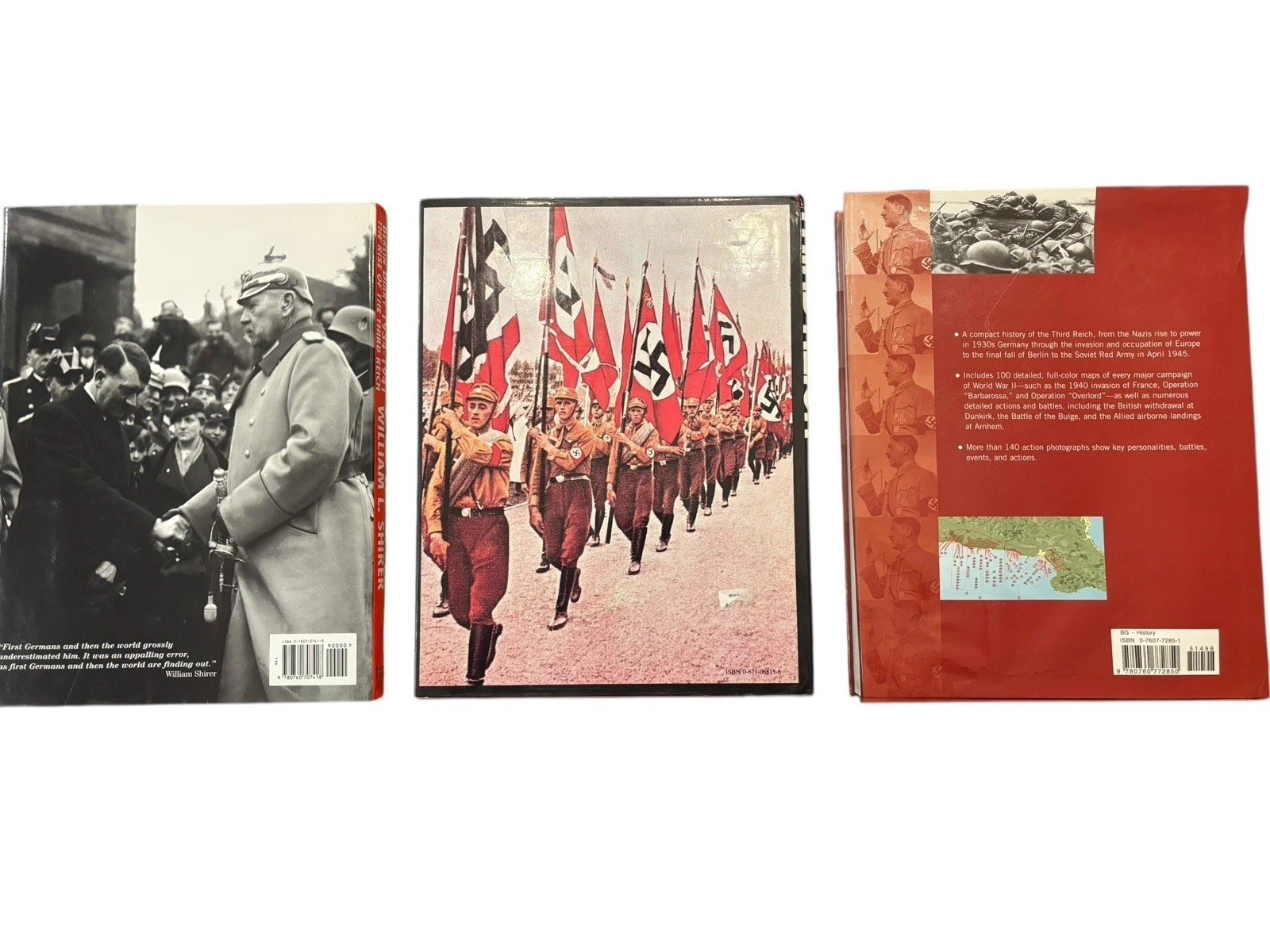 Lot 4 Large Illustrated Third Reich Coffee Table Books Bradley Shirer Bishop+