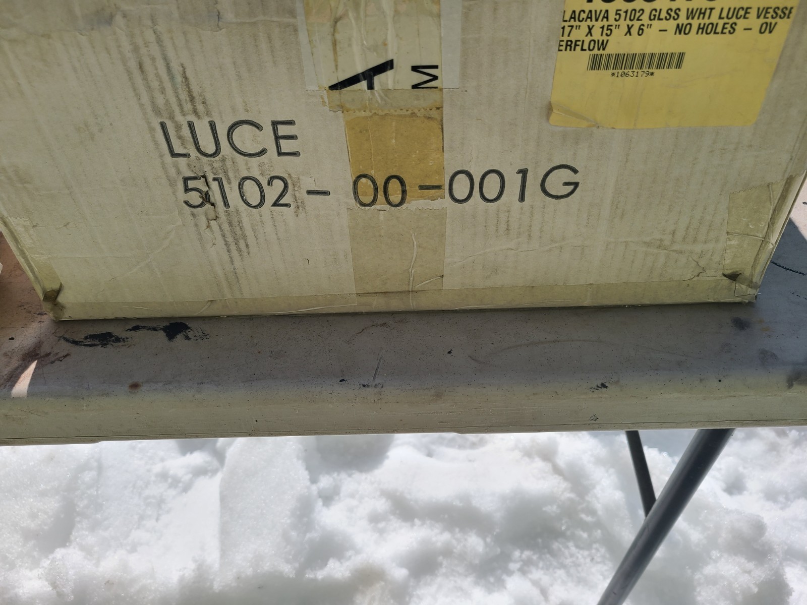 Lacava Luce 5102-00-001G Bathroom Sink Washbasin 17" x 15" x 6" NEW