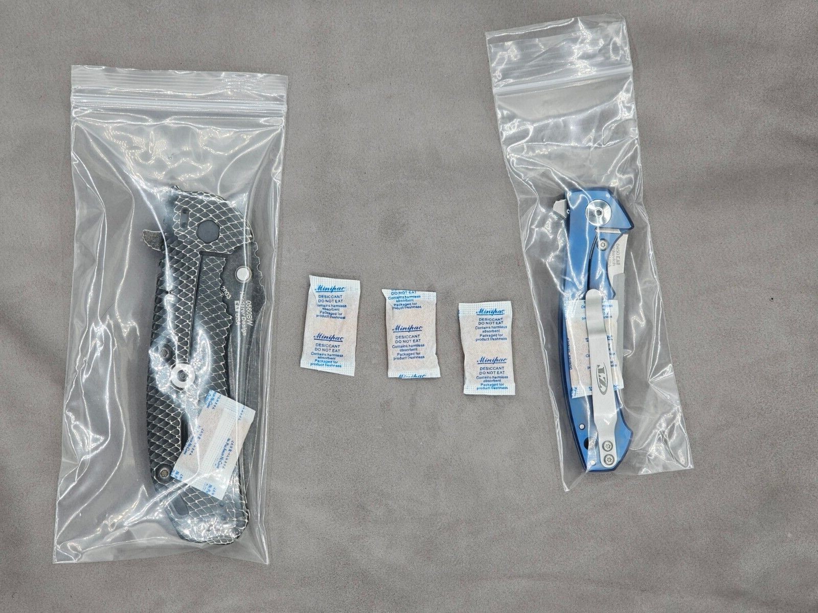 5 Packet Silica Desiccant Zero Tolerance Chris Reeve Rick Hinderer knife collect