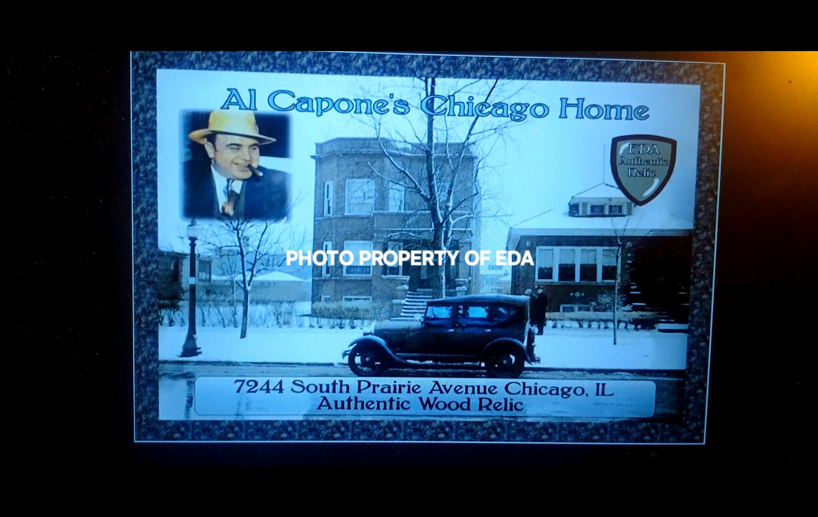 Gangster Al Capone Chicago Home Authentic Wood Relic True Crime w/COA