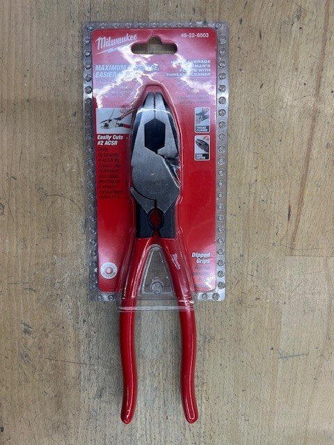 Milwaukee 48-22-6503 High Leverage Linesman's Pliers with Thread Cleaner
