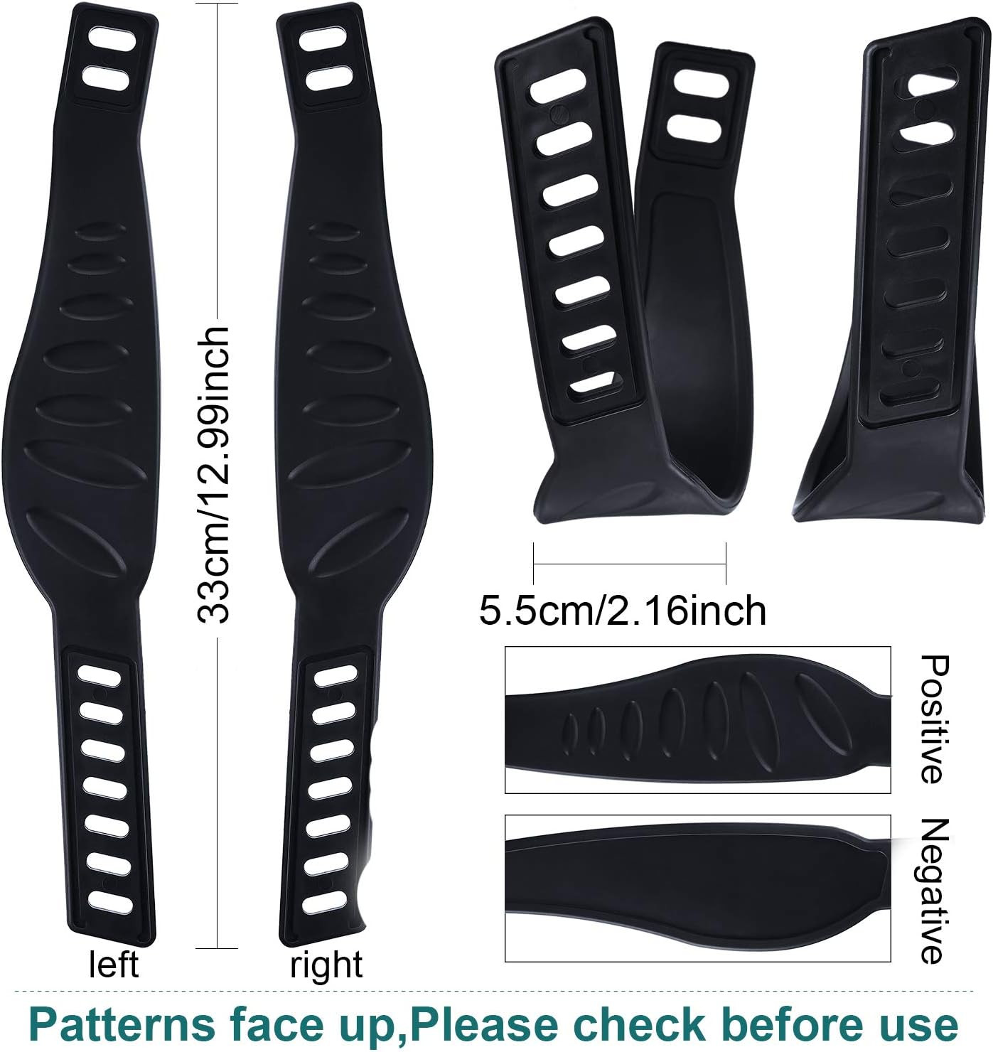 2 Pairs Exercise Bike Pedal Straps Universal Pedal Straps for Exercise Cycle Hom