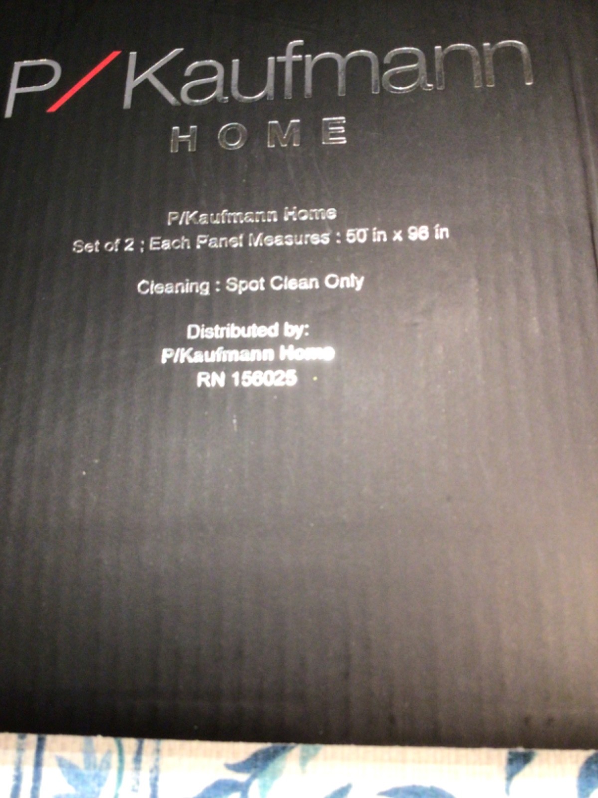 P/KAUFMAN window Curtain Panels 50 x 96 Drapes 2 pc Set Floral Foliage Tile