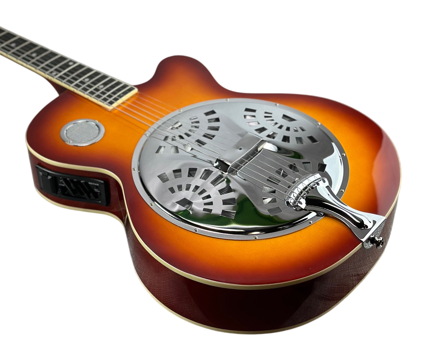 Zenison Steel Pan Acoustic Electric Resonator Guitar Single Cutaway Sunburst