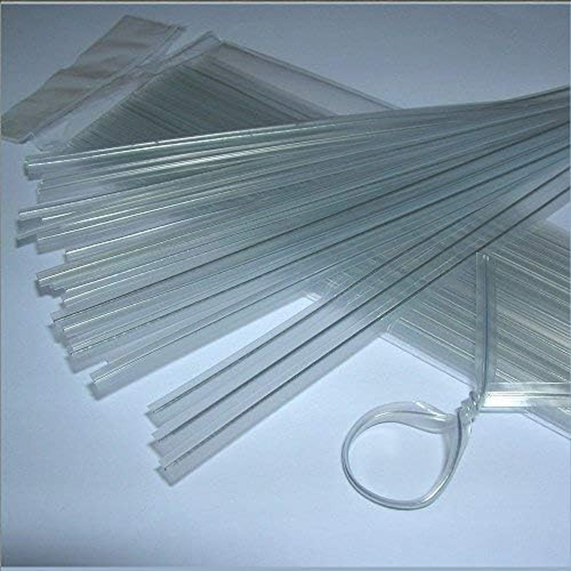 100pcs 7" (18cm) Plastic Clear Twist Ties - Flat