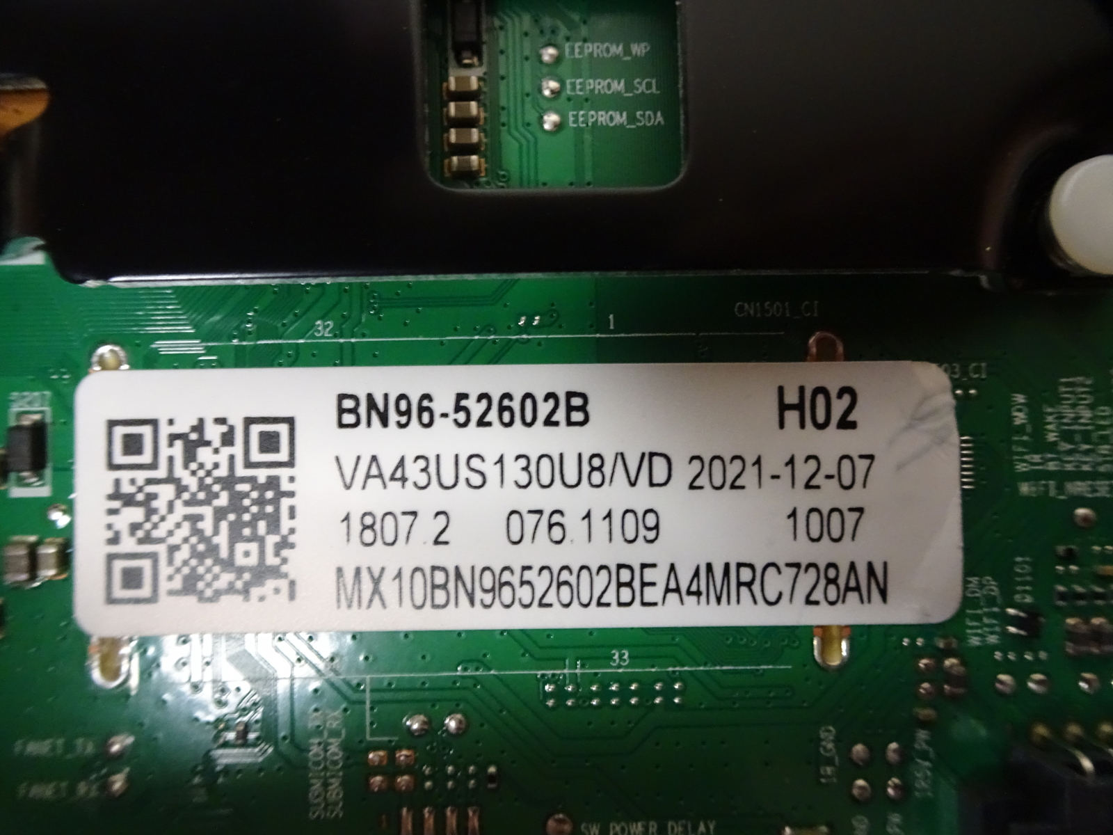 Samsung UN43TU7000FXZA Main Board 43TU7000F-602B, (BN96-52602B, BA43FA130)