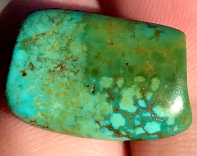 ANTIQUE RARE VERY OLD TIBETAN TURQUOISE BEAD - BEAUTIFUL WORN PATINA!