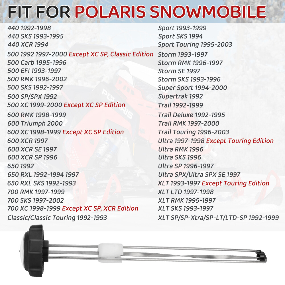 Fuel Gauge Gas Cap 2511248 2511198 for Polaris Snowmobile 440 500 600 650 700