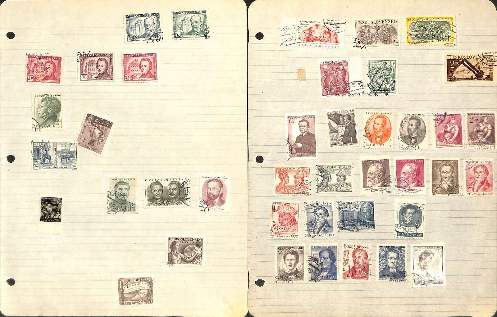 Czechoslovakia Stamp Collection on 42 Pages, 1918-1960 (BR)