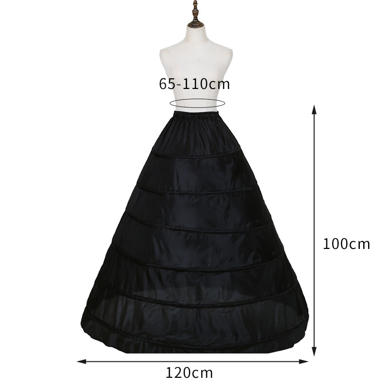 Women White Bridal Petticoat Hoop Skirt Crinoline Slip Wedding Gown Underskirt