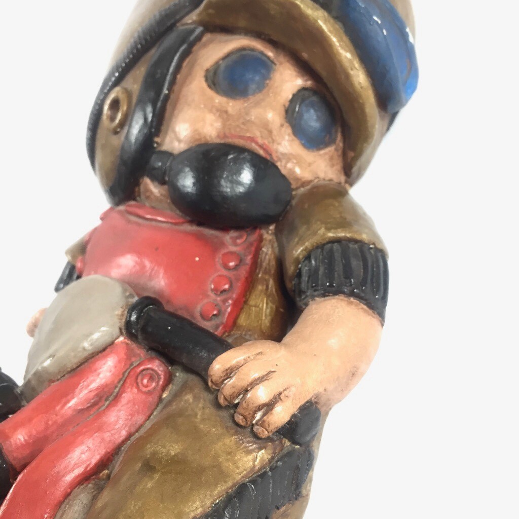 Apsit Bros California Motorcycle Motocross Chalkware Sculpture 70’s 15 Inches