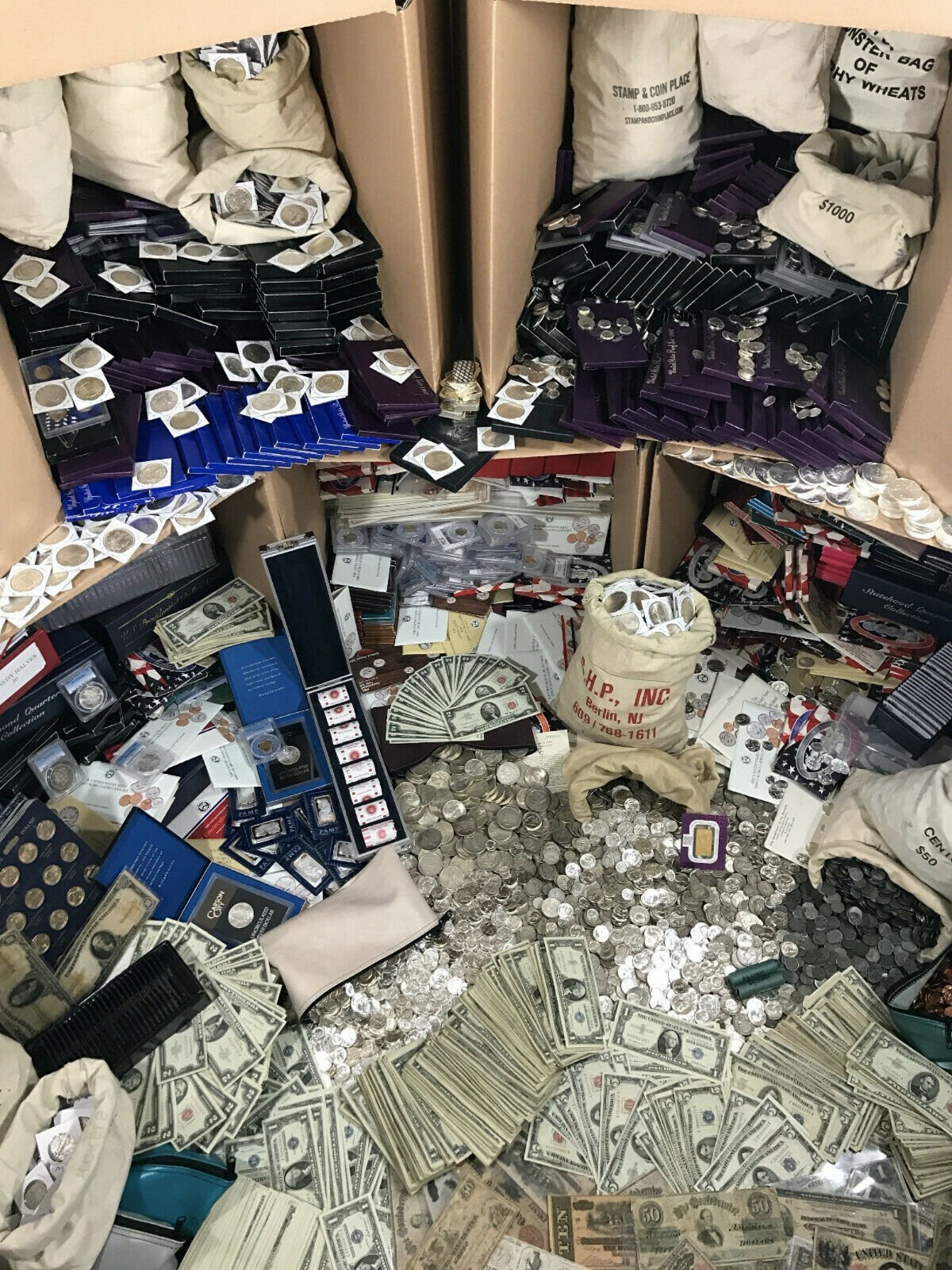 ESTATE LOT SALE ~ OLD COINS BULLION BARS .999 SILVER CURRENCY GOLD HOARD