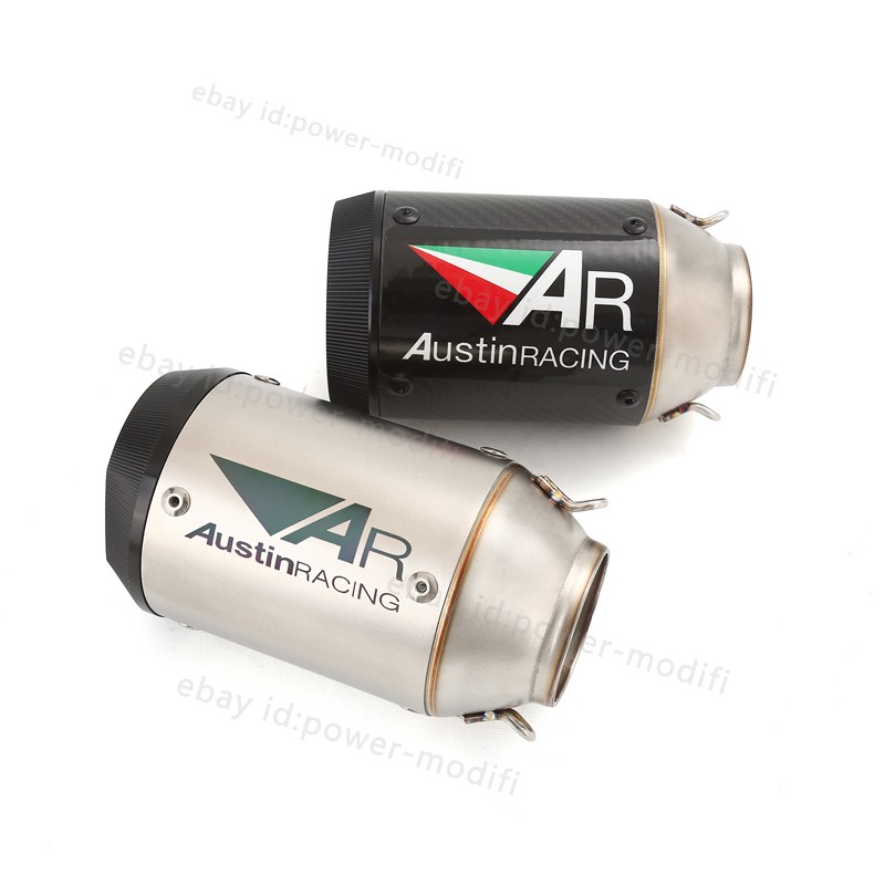 38-51mm Universal Motorcycle Exhaust Mufflers Pipe Carbon Tips For Yamaha Suzuki