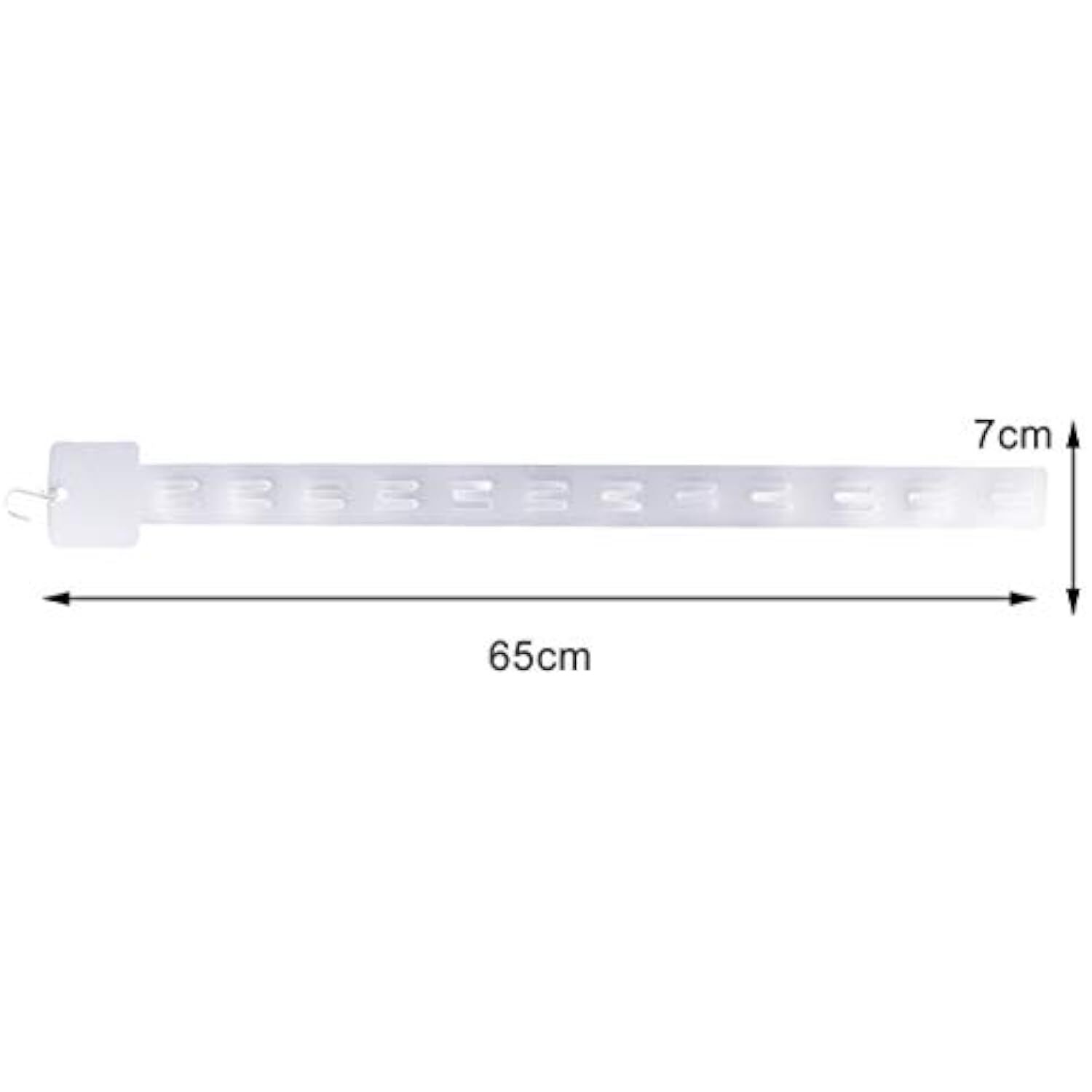 10 pack Retail Clip Hanging Merchandise 12 Tab Plastic Display Strip + 10 S-Hook