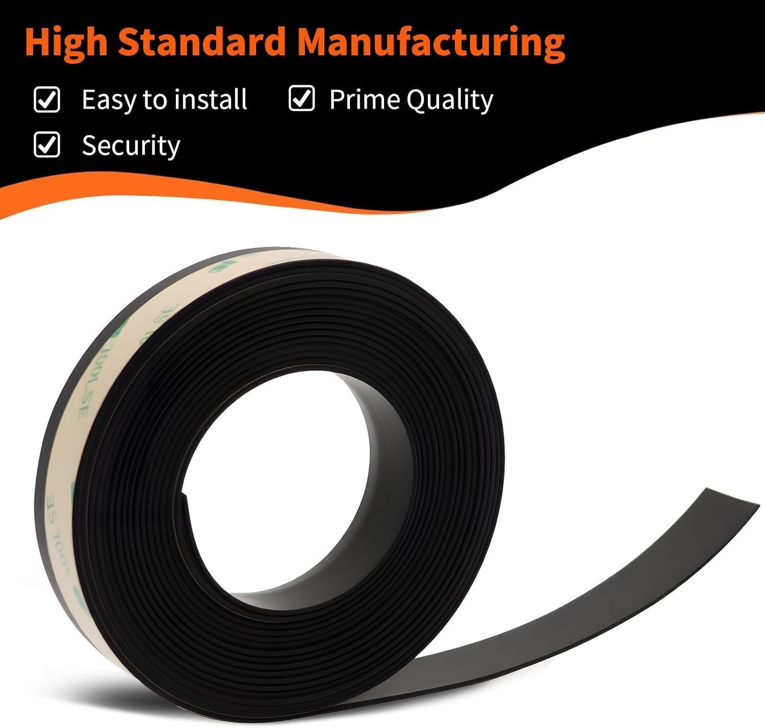 13.12FT Front Rear Side Rubber Seal Strip Car Door Window Trim Self Compatible w