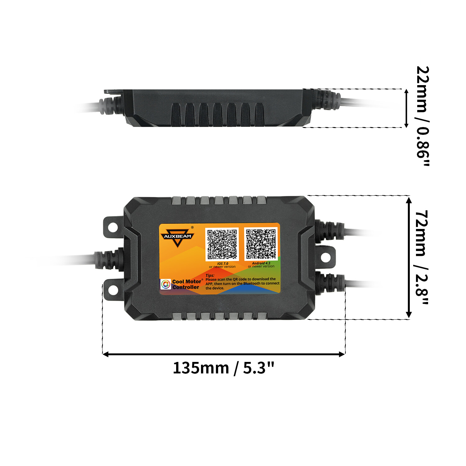 AUXBEAM 8 Pods RGB LED Rock Lights Kit Underglow Neon Light 120W Super Bright