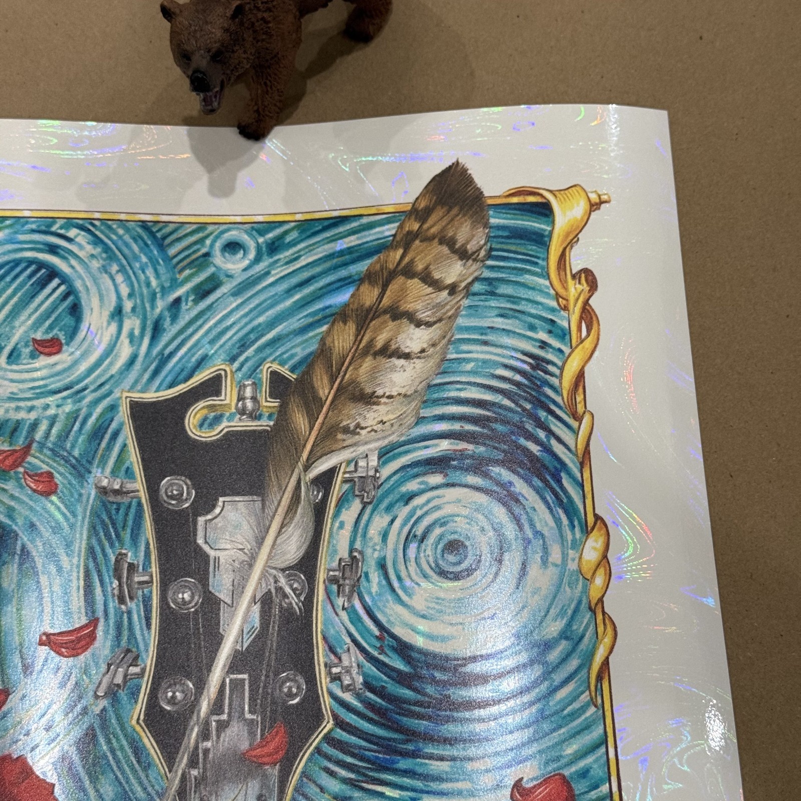 AJ Masthay 300 Years Bob Weir Tribute Poster White Swirl Foil Variant #21/100