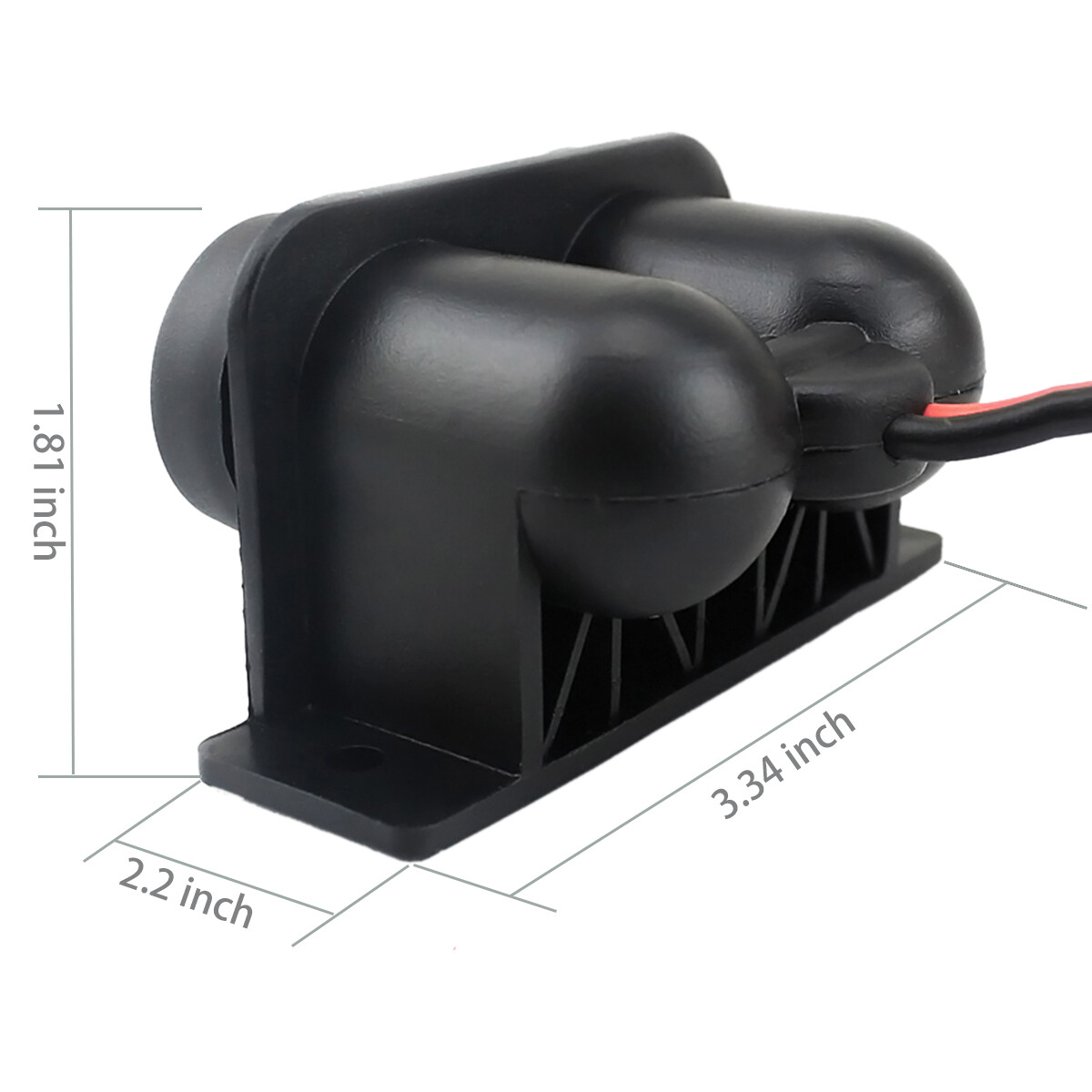 Waterproof Power Dual Socket Car Motorcycle Cigarette Lighter Plug 12V Outlet