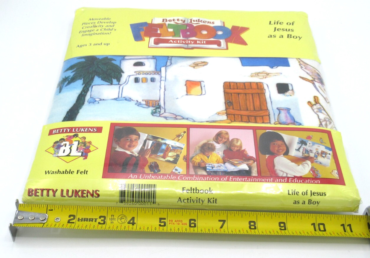 Betty Lukens Felt Book Activity Kit LIFE OF JESUS AS A BOY Sealed Package NEW