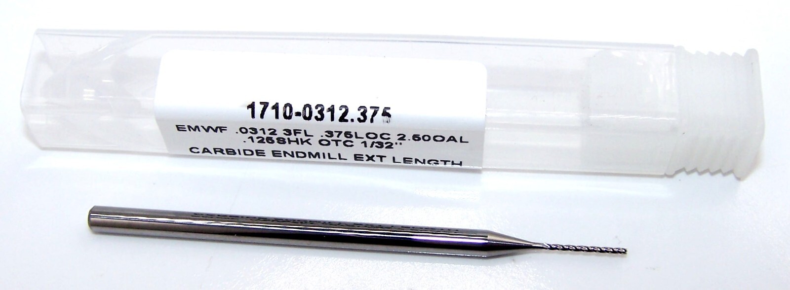 1/32" (.0312") CARBIDE END MILL 3 FLUTE EXTENDED FLUTE OTC - 1710-0312.375