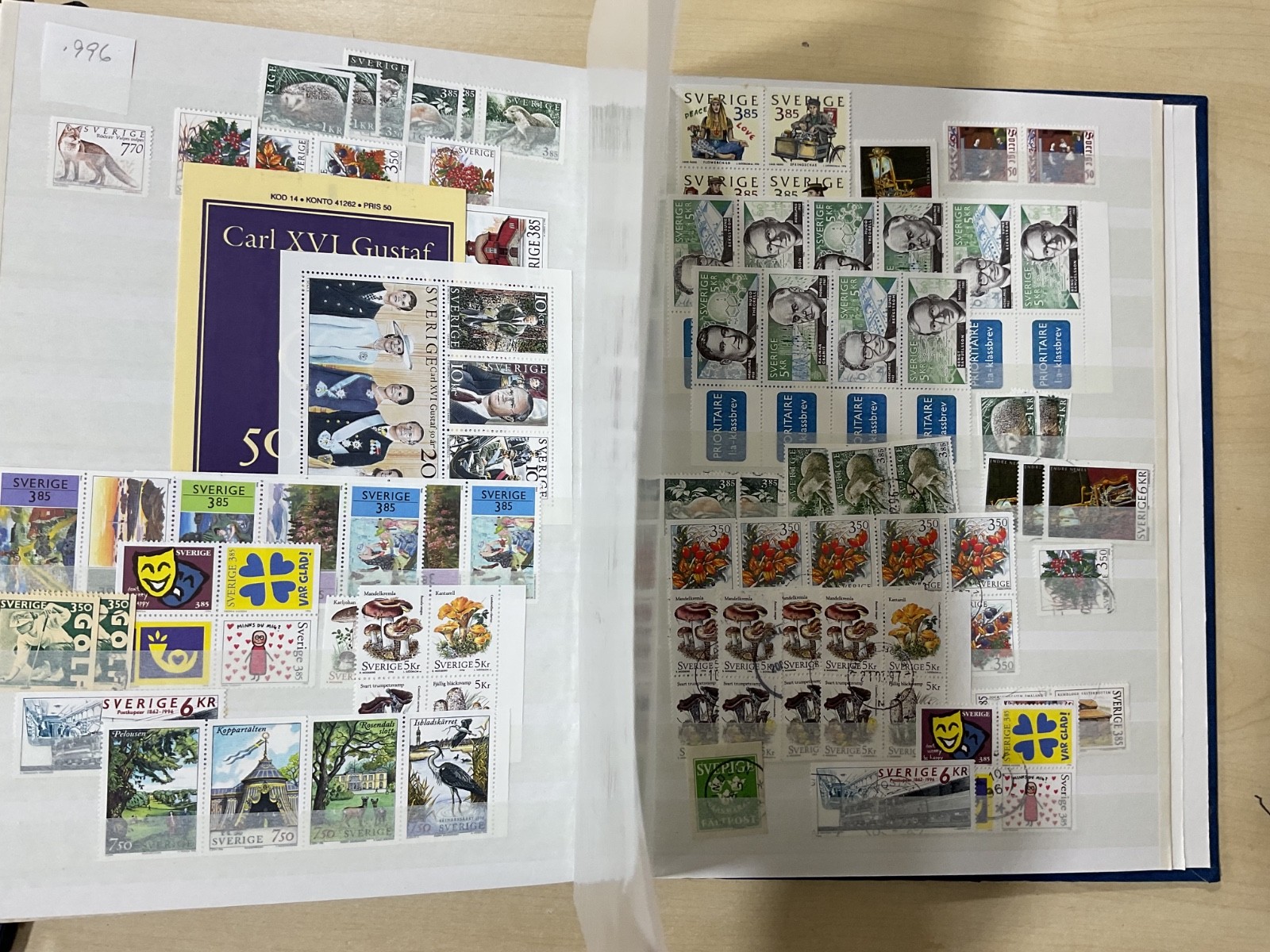 Sweden stamps. Vintage. 4 stock books/album. 4.8kg. BG97*