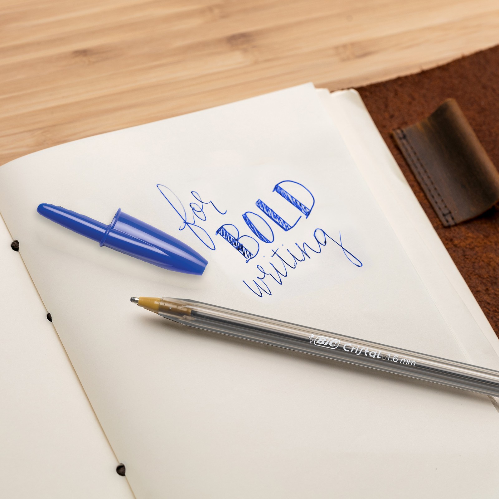 BIC Cristal Xtra Bold Ball Pen, 1.6mm, Blue Ink, 24 Pack