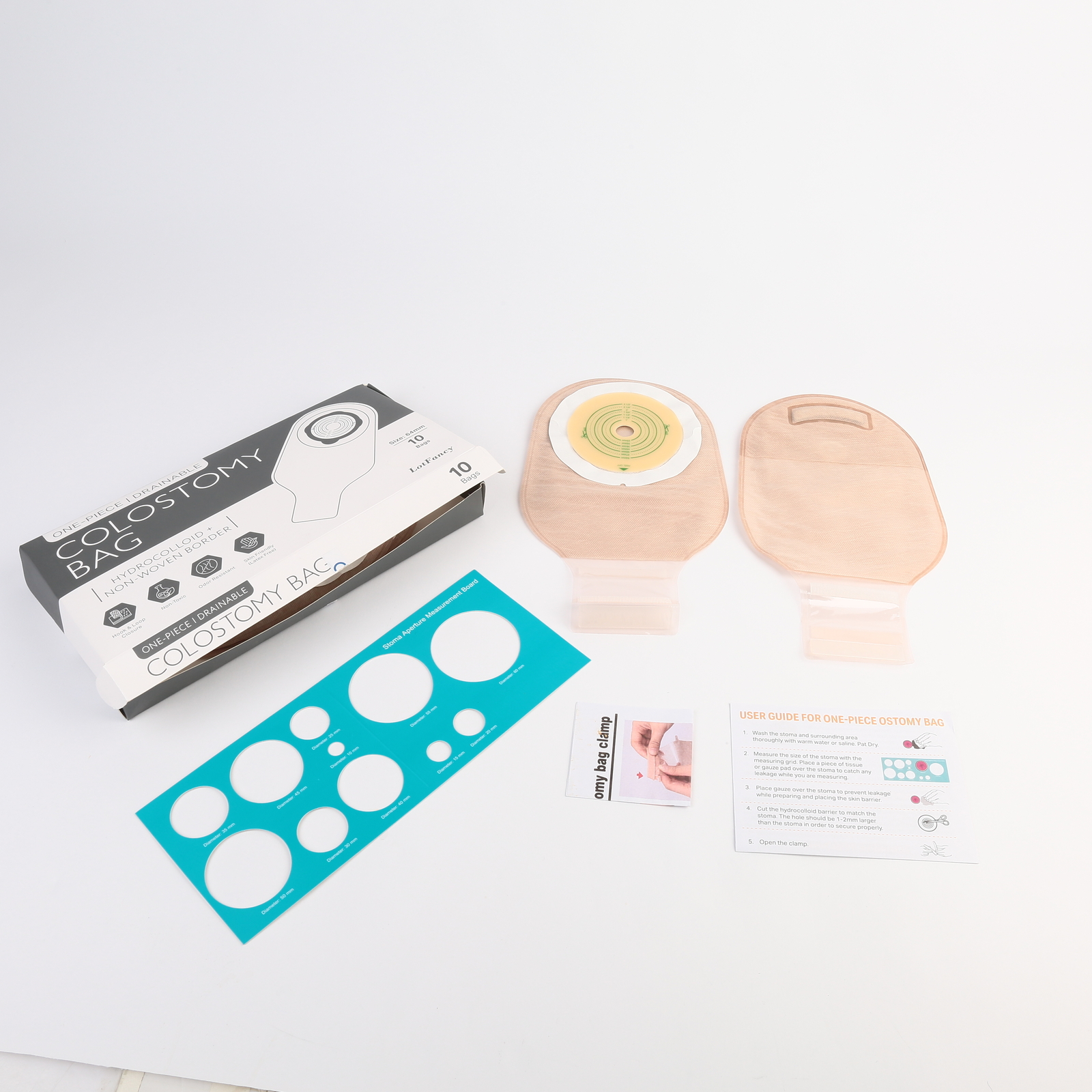 Colostomy Bags Ostomy Supplies One-Piece Drainable Ostomy Pouch for Ileostomy