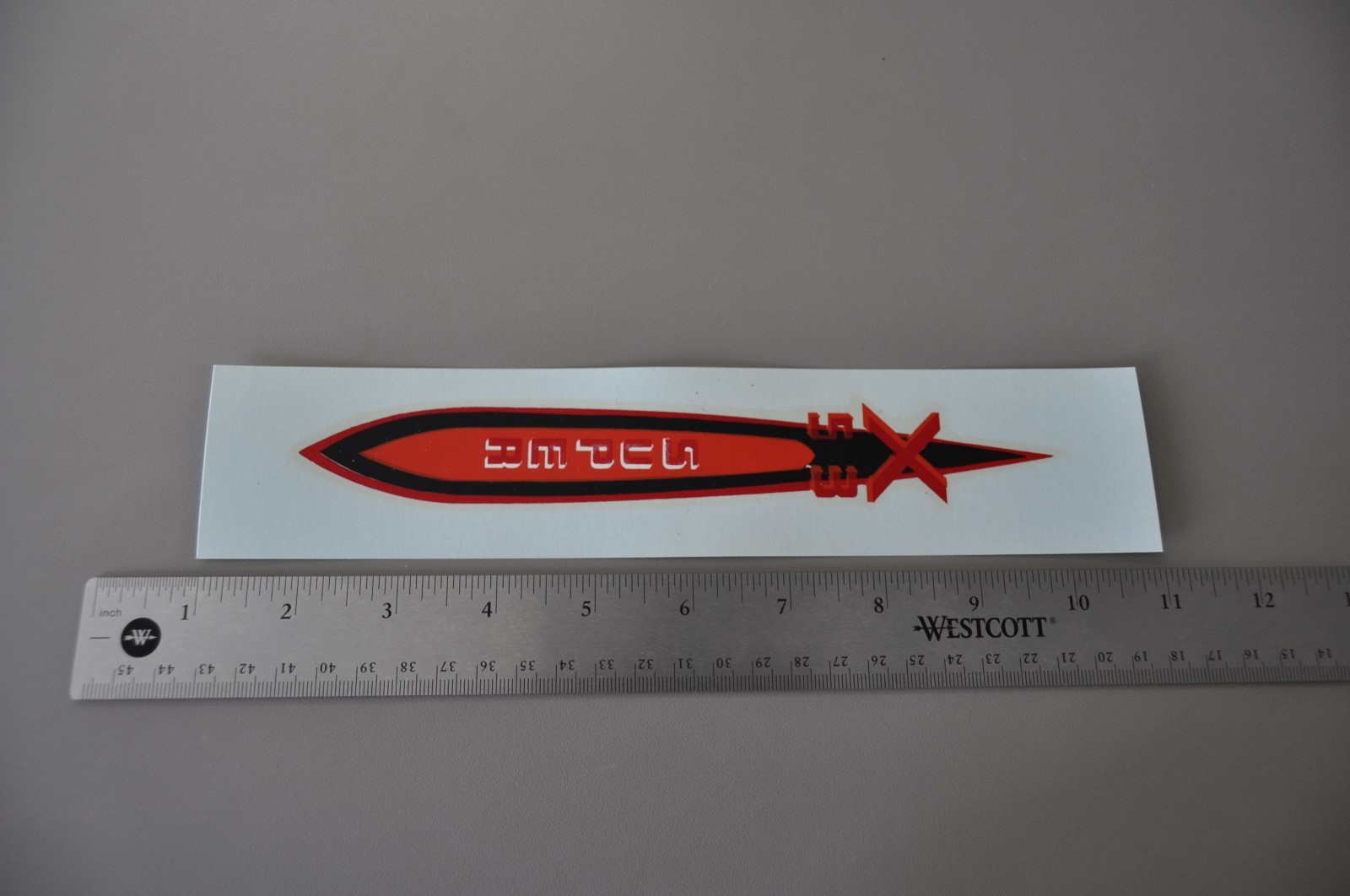 Western Flyer X53 Water Slide Decal.  Fox Grips