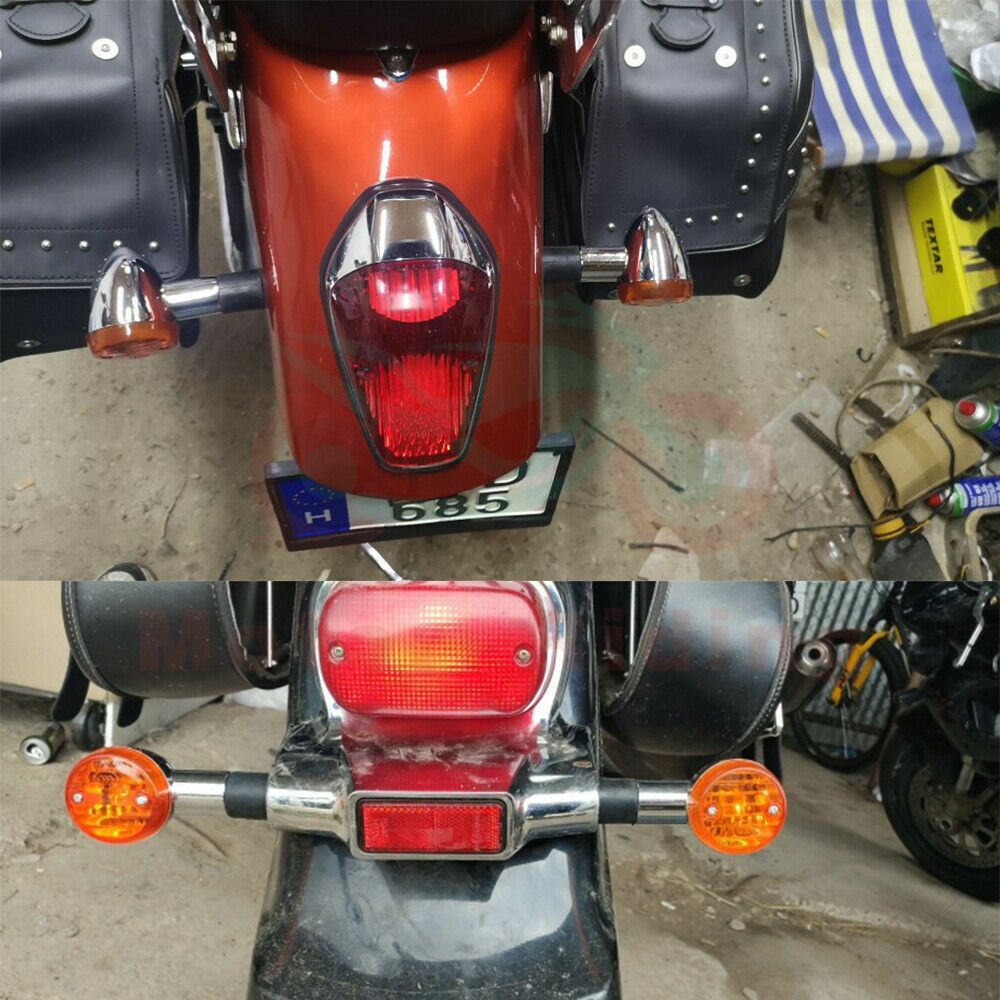 2PCS Turn Signal Lights Amber Blinker For Honda Shadow VT750 VT1100 VT1100 C C2