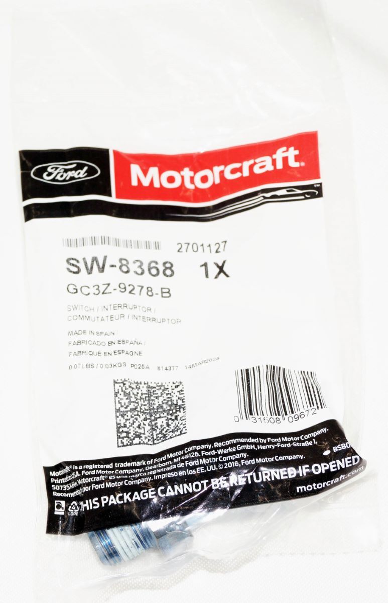 Genuine OEM SW8368 Motorcraft Engine Oil Pressure Switch Ford GC3Z9278B