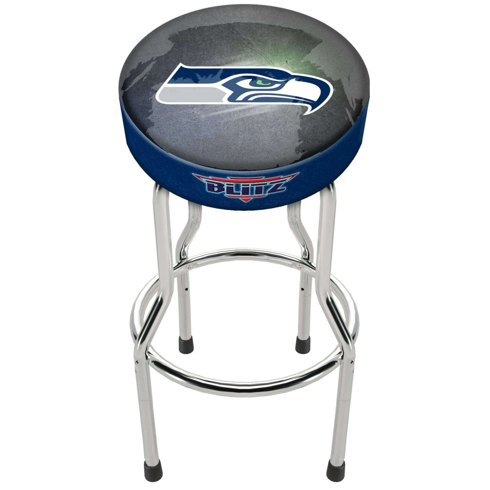 NFL Team Logo Bar Stool Adjustable Swivel Seat High Back Chair Blitz Football