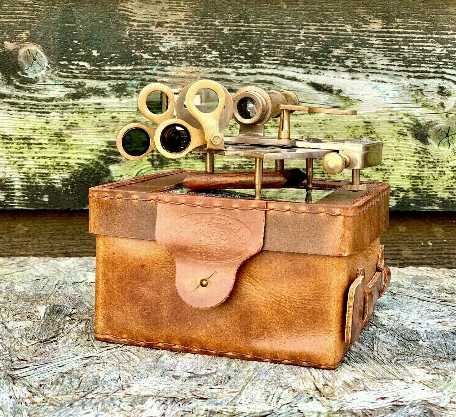 Vintage solid brass nautical ship instrument astrolabe marine sextant maritime