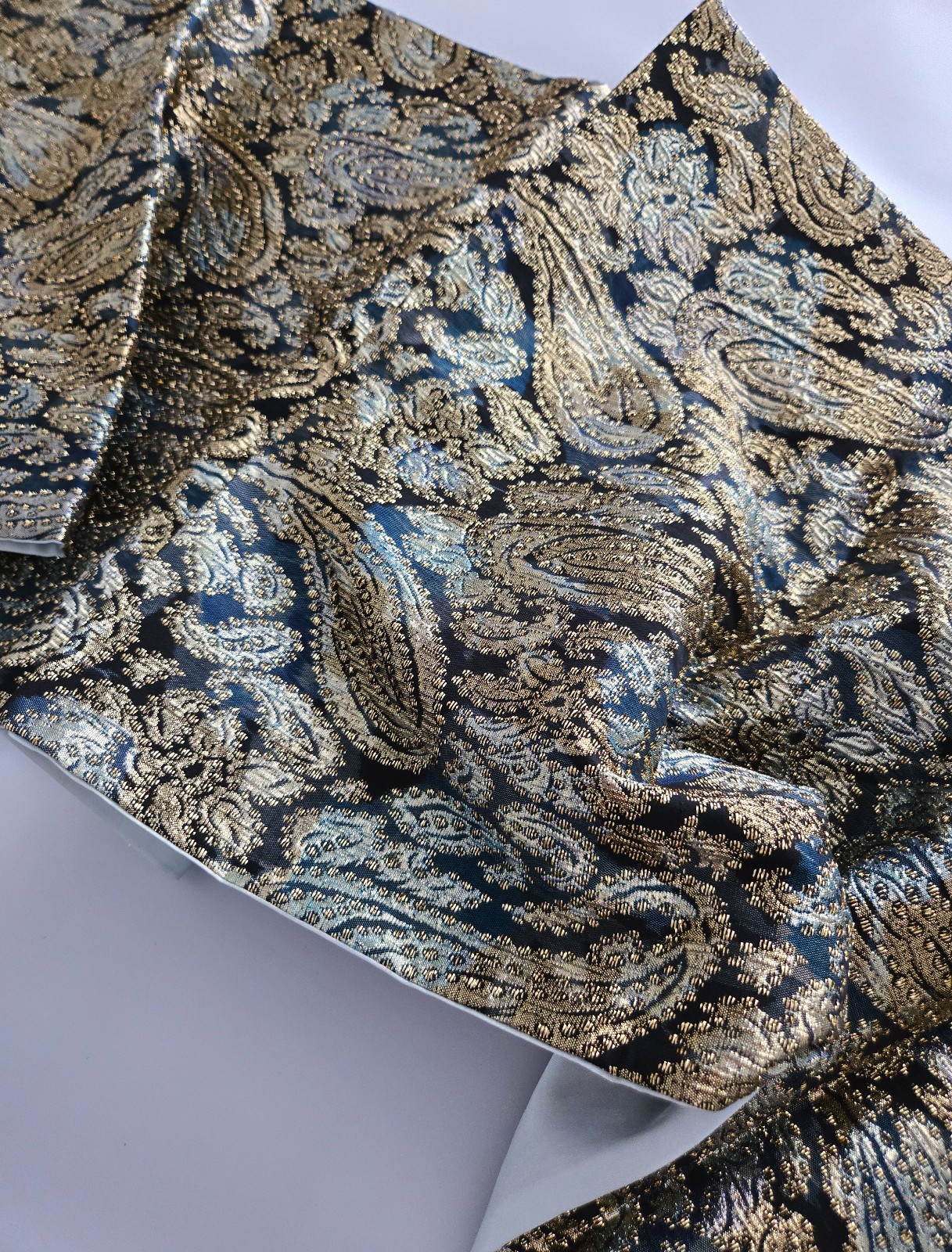 MODE MAKER Ben Goodman Evening Wrap Scarf Table Runner GOLD SILVER BLACK 70"x17"