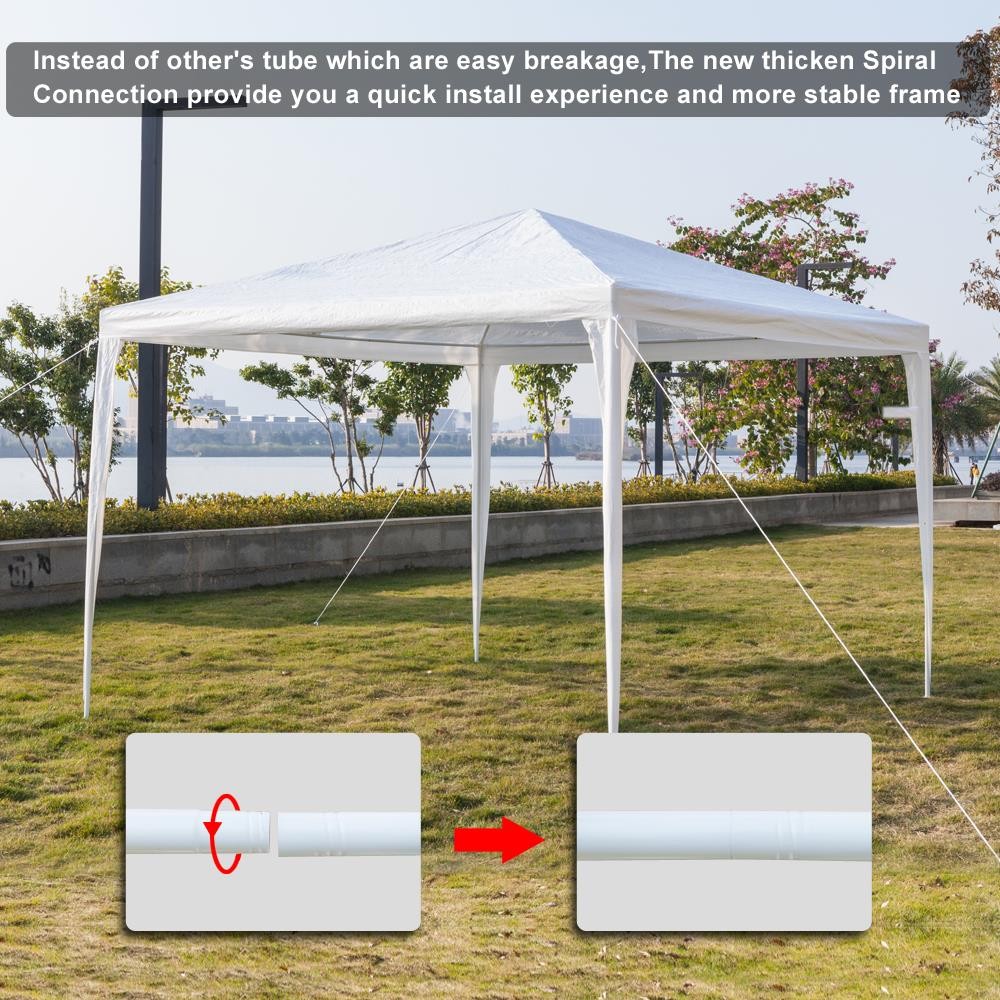 10' X 10' Canopy BBQ Party Canopy Tent Wedding Waterproof Gazebo Upgrade
