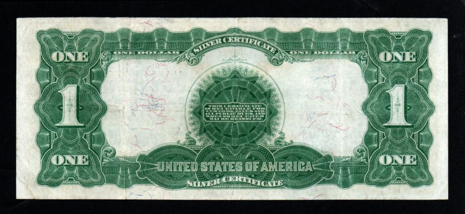1899 $1 CRISP VF+/XF BLACK EAGLE LARGE SIZE Silver Certificate!