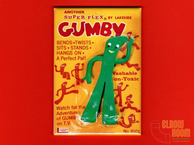 Gumby vintage package art 2x3" fridge/locker magnet Lakeside