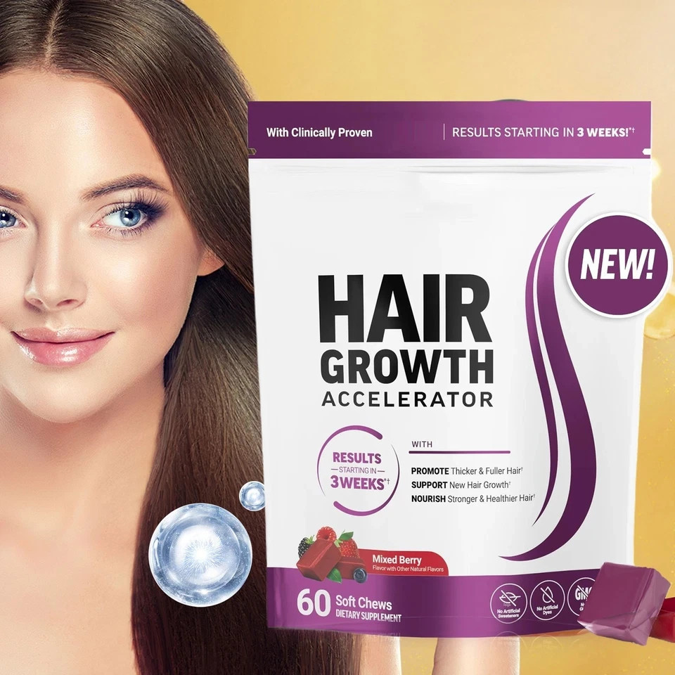 Force Factor Hair Growth Gummies - Supports hair growth and nourishes hair