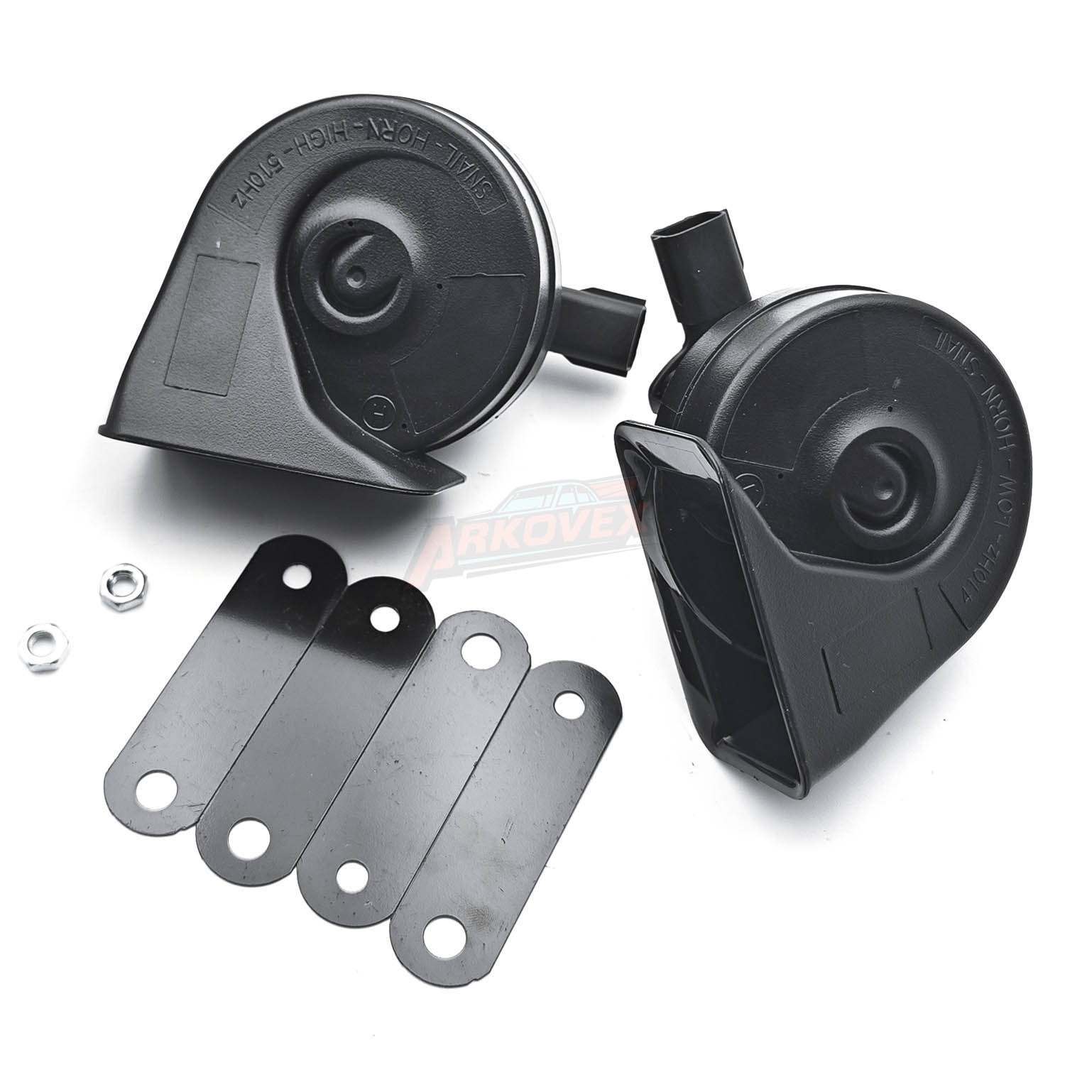 Pair Snail Horns High Low Tone 12V 400Hz-500Hz For Hyundai Elantra GT 2006-2017