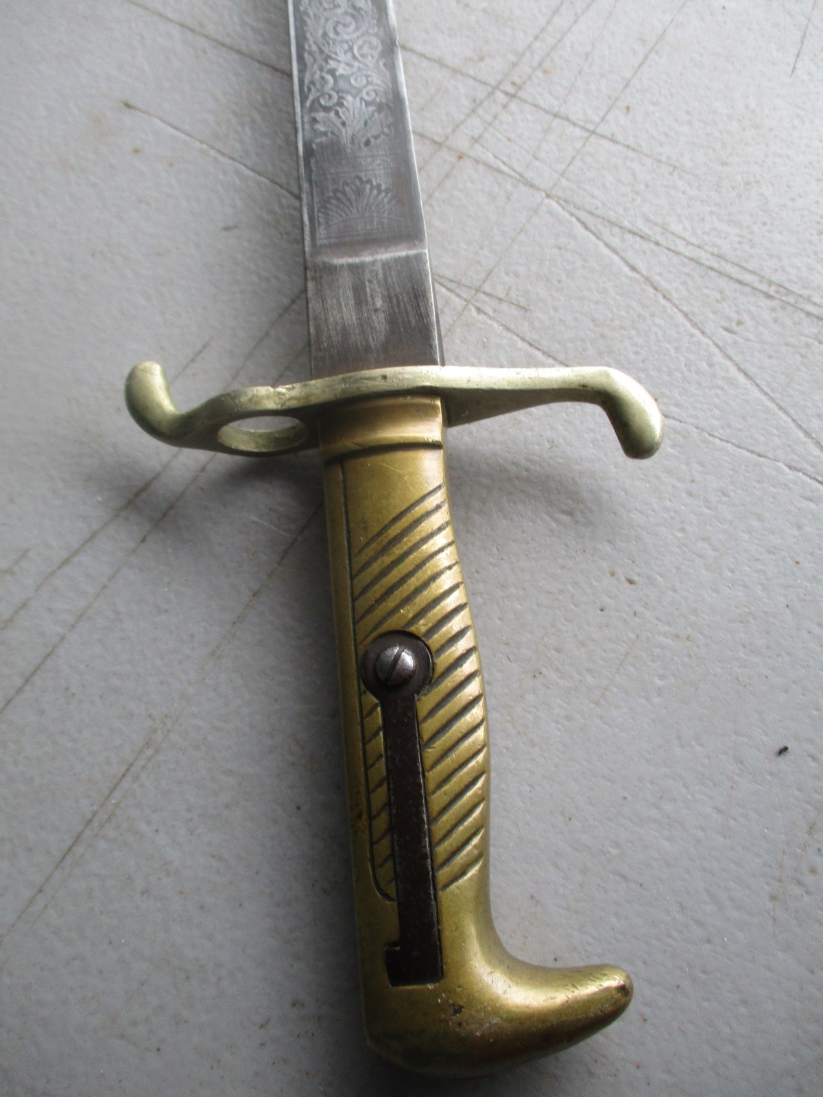 Imperial German M 1871 Cadet Bayonet with Blade Etchings