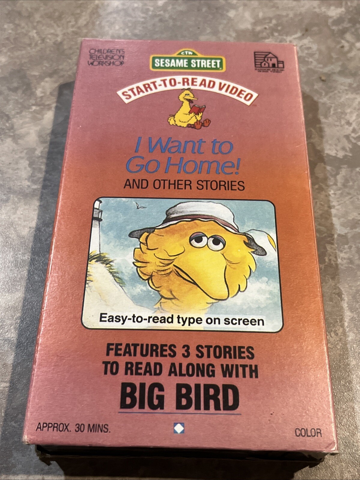 Sesame Street Start-To-Read Video - I Want to Go Home! 1987 VHS Big Bird reading