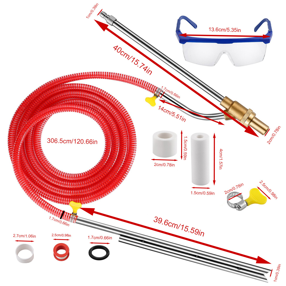 Pressure Washer Sandblasting Kit, Wet Sandblaster Attachment, 5000 PSI, 1/4 Inch