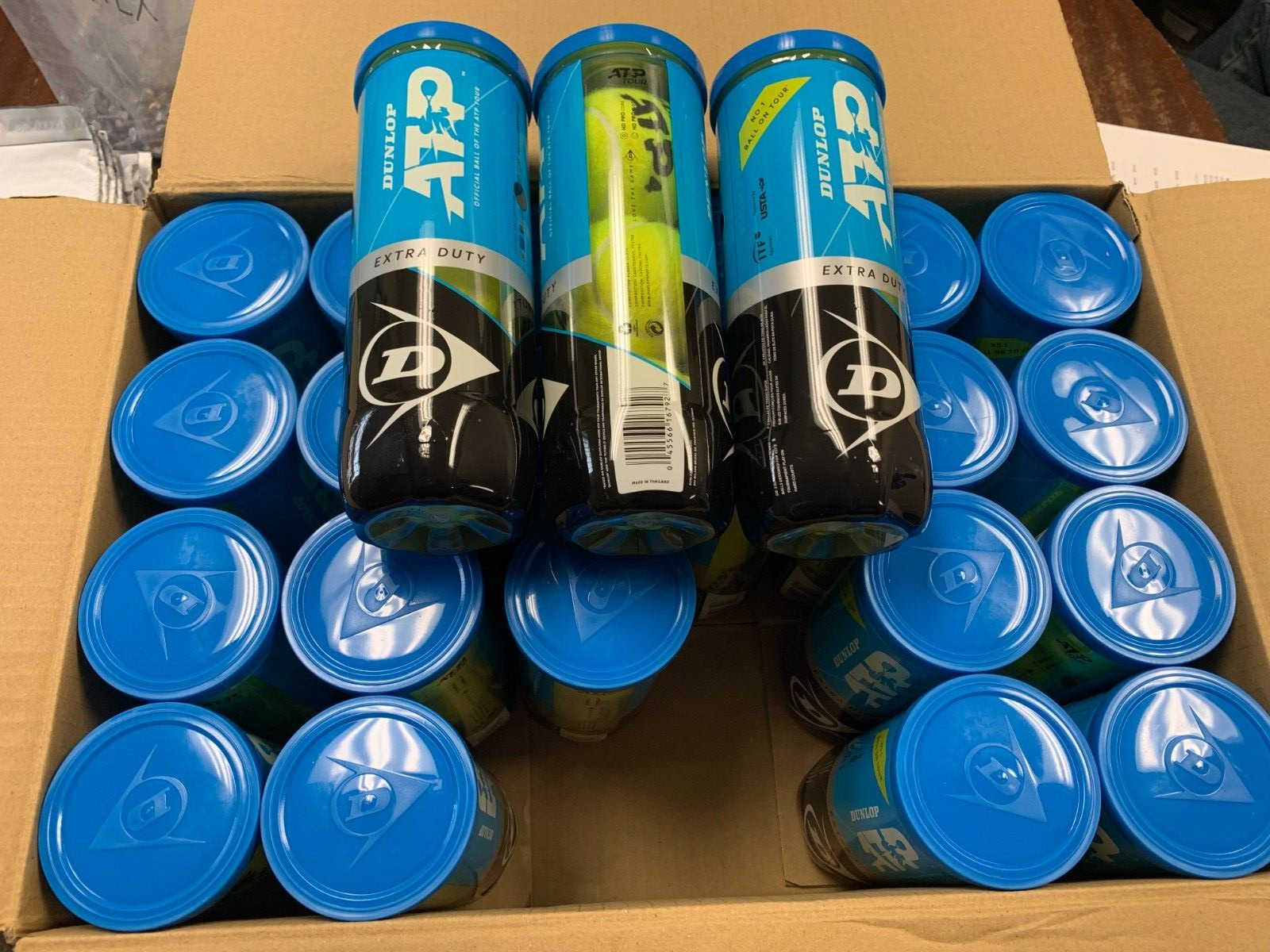 Dunlop ATP Extra Duty Hard Court Tennis Balls, numbered! balls Sold by the case