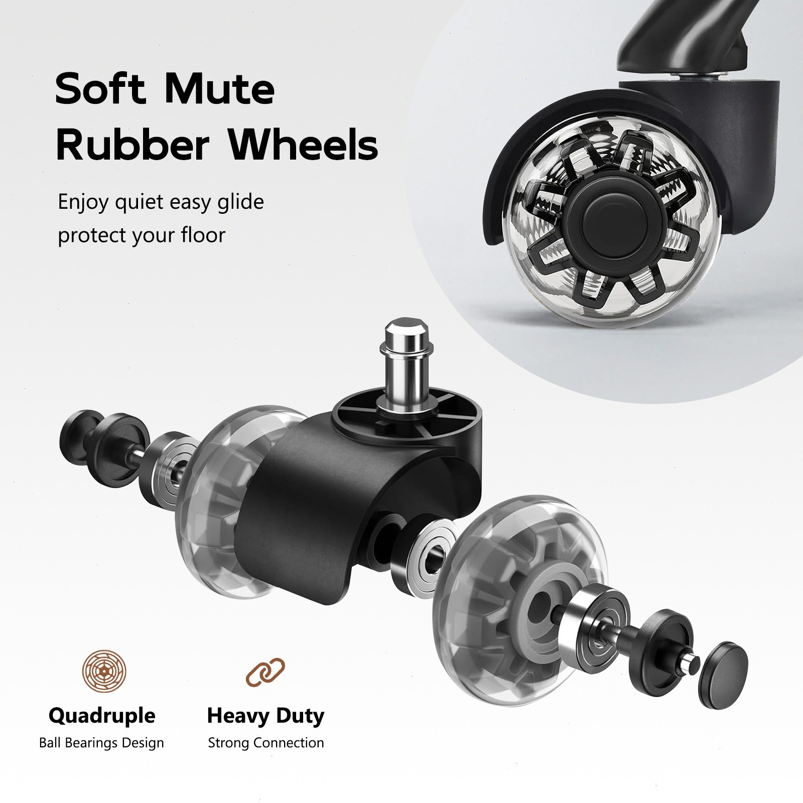 Big and Tall Office Chair 500lbs Leather Desk Chair with Upgraded RubberWheels