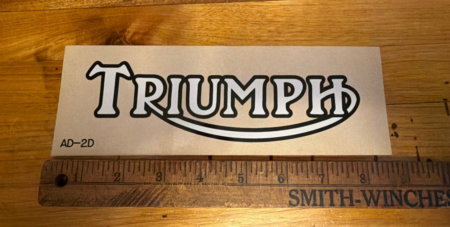 Original Triumph Classic British Motorcycle Sticker Vintage Bike