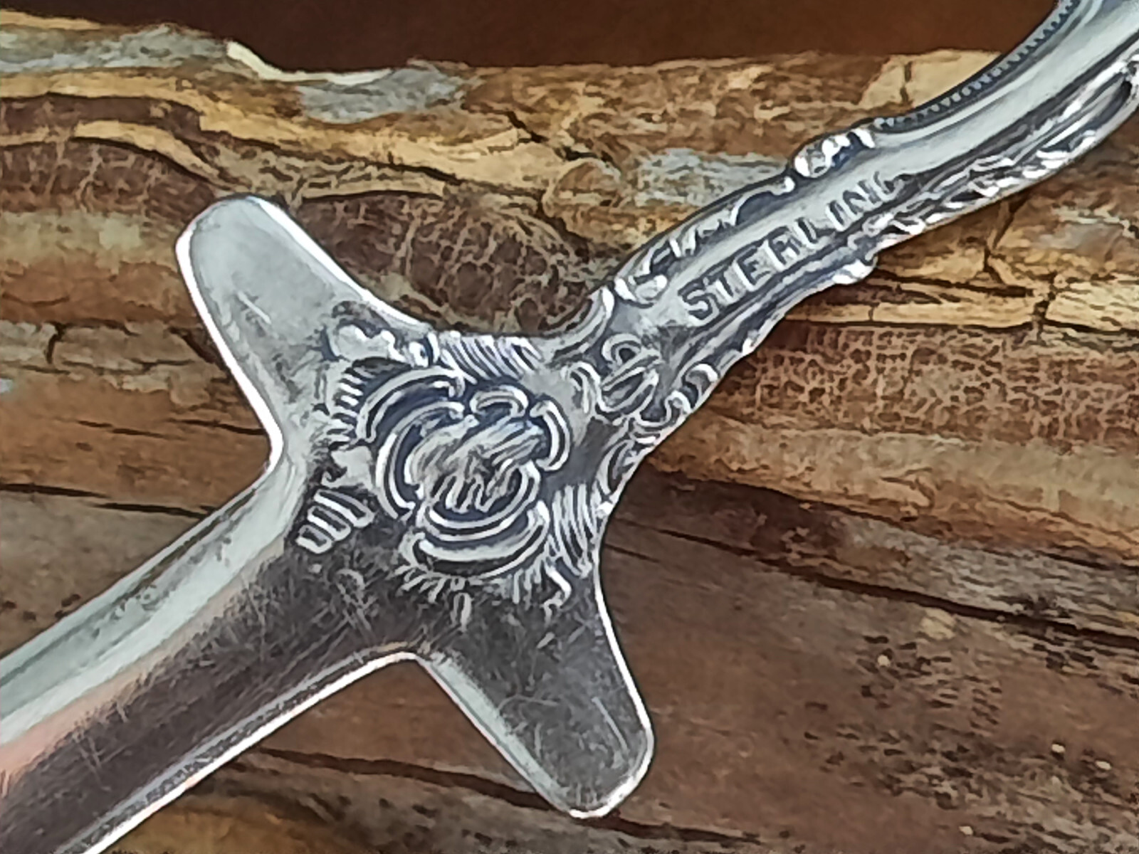 Sterling Silver Durgin Watteau Sword Letter Opener, No monogram