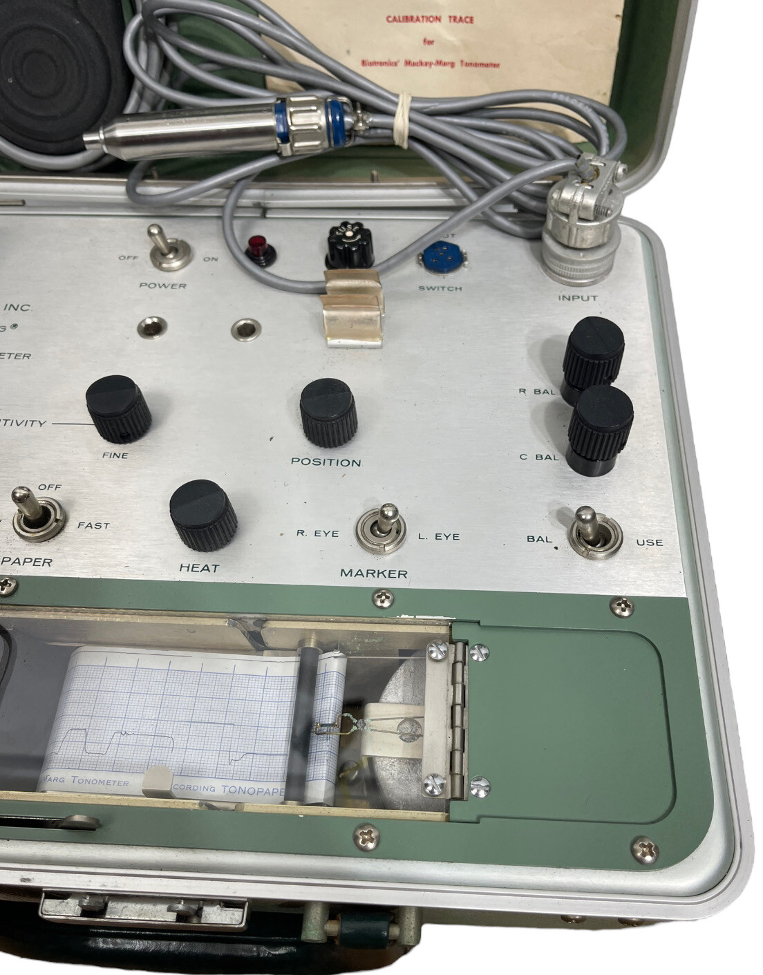 Vintage Biotronics Mackay Marg Electronic Tonometer Model 11 Mid-Century Medical