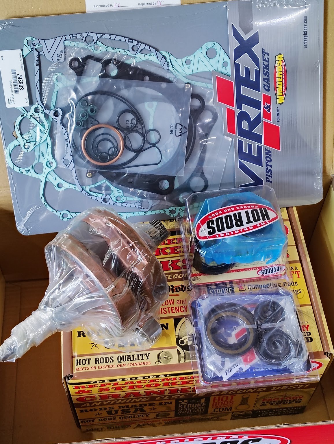 Hot Rods Bottom End Crankshaft Rebuild Kit 2002 2003 2004 2005 Honda CRF 450R