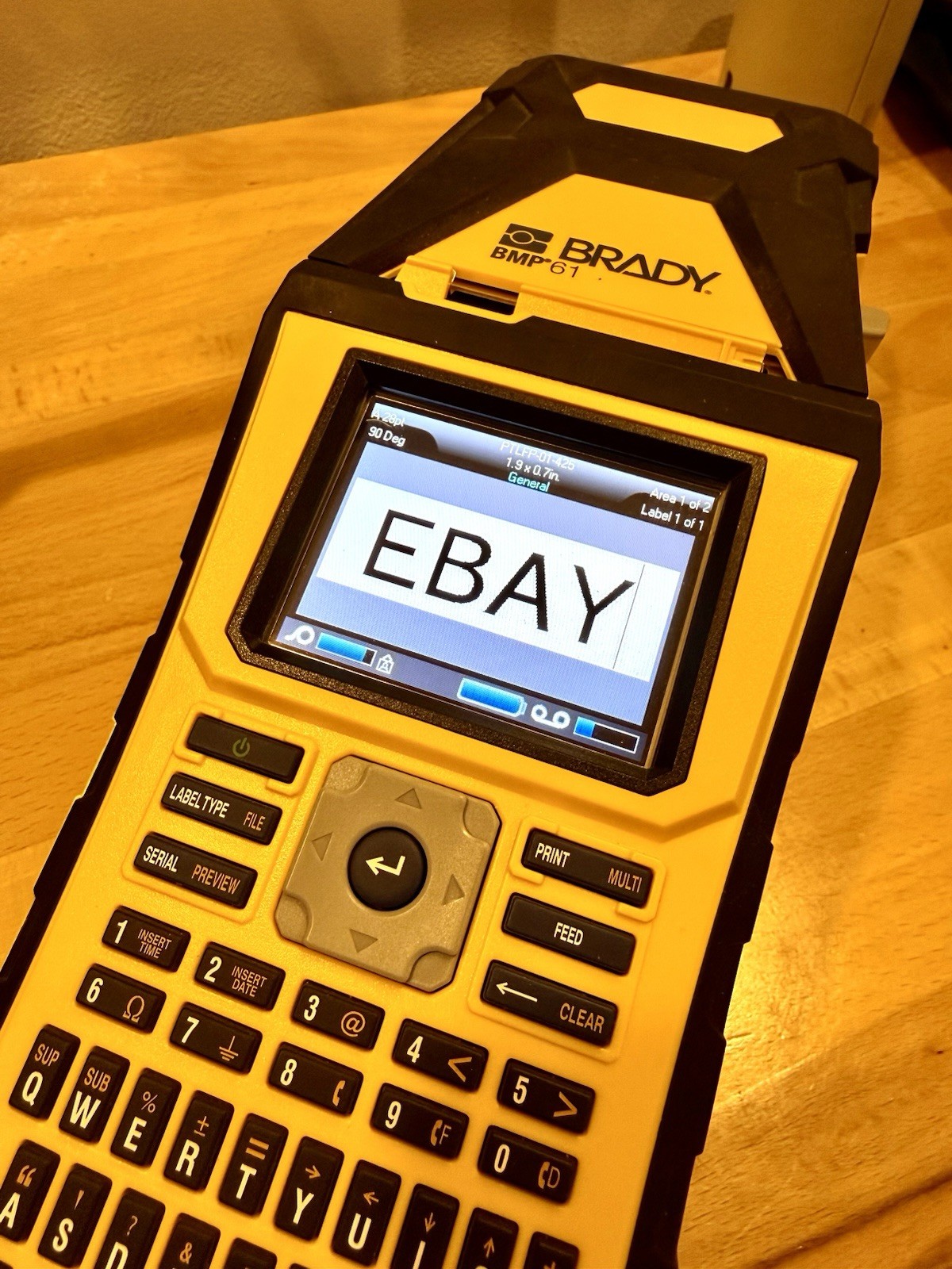 Brady BMP61 Portable Handheld Label Printer - Black/Yellow